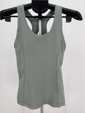 Eddie Bauer Minimalist Sage Green Racerback Tank Top Size Small